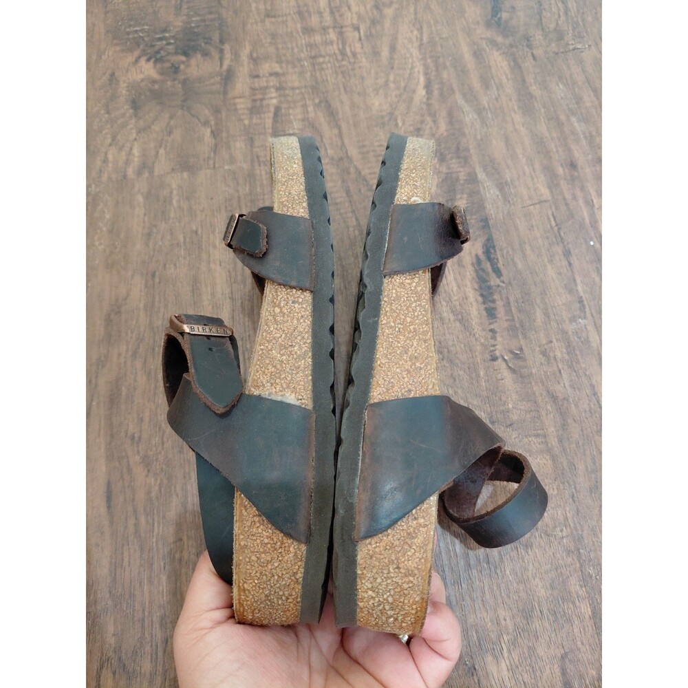 Birkenstock Yara Sandals – Oiled Leather, Habana Brown,Women Size 39EU 8US Regul - Picture 5 of 12